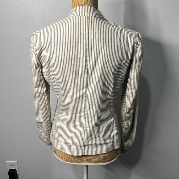 Theory Pinstripe Open Front Lanai Canvas Blazer - Picture 5 of 9